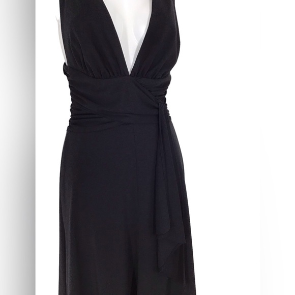White House Black Market Black Halter Criss Cross Low Back Cocktail Dres… - Picture 5 of 6